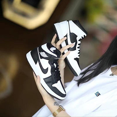 Nike Jordan 1 Mid Split Invert 黑白 陰陽熊貓 籃球鞋 DR0501-101 男女鞋