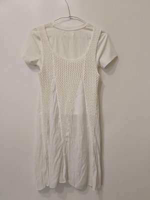 白色2件式網狀麻紗洋裝6
