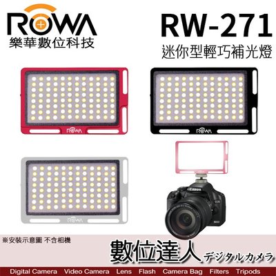 【數位達人】ROWA 樂華 RW-271 迷你型輕巧補光燈 / 卡片大小 LED柔光燈 攝影燈 雙色溫調節