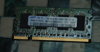M10 Samsung  DDR2 1GB 2RX16 PC2-6400S 666 雙面顆粒 筆電專用記憶體