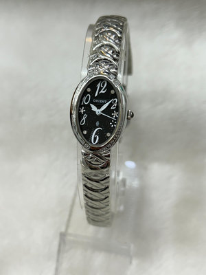 【 幸福媽咪 】網路購物、門市服務 ORIENT 東方錶 橢圓型 晶鑽女腕錶 (黑面) 型號: HM51H86S