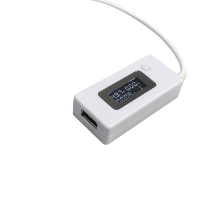 白尾巴USB電流電壓表監測儀測試器檢測表手機充電移動電源容量測 w8 056 [142978] z99