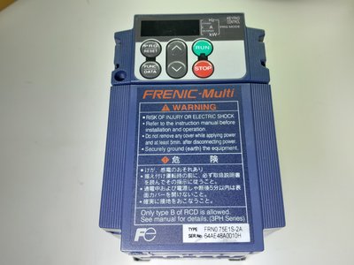 FUJI 富士 變頻器 FRN0.75E1S-2A 1HP 1馬力 含剎車電阻 AC220V 電壓220V