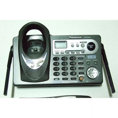 Panasonic KX-TG6500B國際牌5.8GHz, 2外線答錄機無線電話母機,免持對講,無子機,近全新