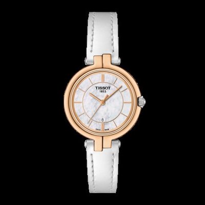 Tissot 天梭弗拉明戈系列皮帶石英女腕錶 T0942102611101