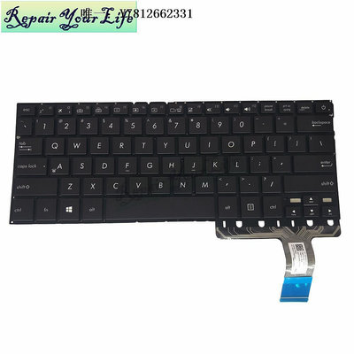 電腦零件ASUS華碩 UX330CA UX330 UX330U UX330UA筆記本鍵盤 背光3柱 US筆電配件