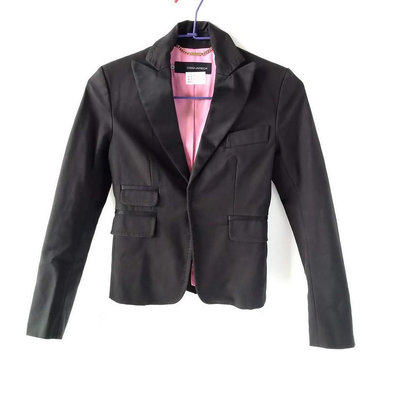 201001品牌DSQUARED2黑色西裝外套義大利製40