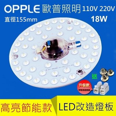 歐普照明 OPPLE LED 吸頂燈 風扇燈 圓型燈管改造燈板套件 圓形光源貼片 Led燈盤 一體模組 110V 18W