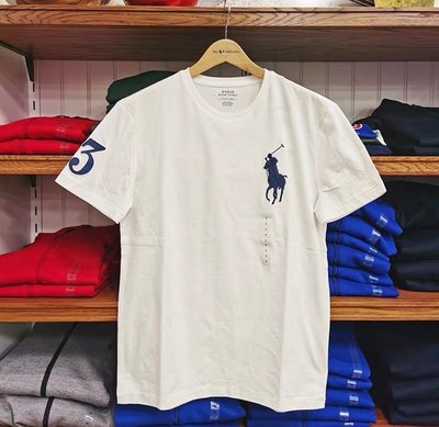 美國正品拉夫勞倫POLO Ralph Lauren男士大馬標短袖圓領純色T恤夏