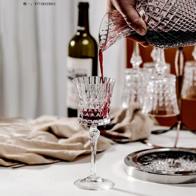醒酒器歐式奢華水晶玻璃高腳紅酒杯子創意不倒翁葡萄醒酒器推不到的水杯分酒器