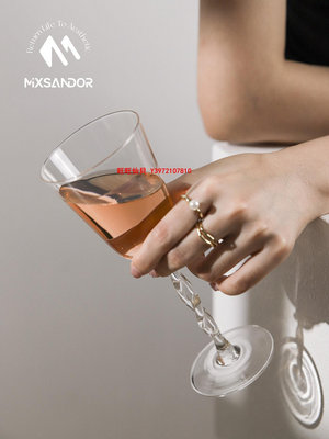 酒杯法式ins水晶香檳杯高顏值高腳杯微醺家居酒杯浪漫玻璃杯新婚禮物