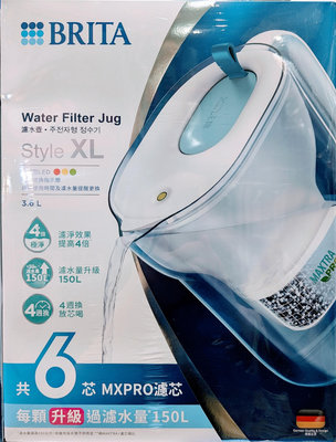 【Costco好市多-線上現貨】Brita Style 純淨濾水壺組 (3.6L壺+Maxtra Pro濾芯6入)