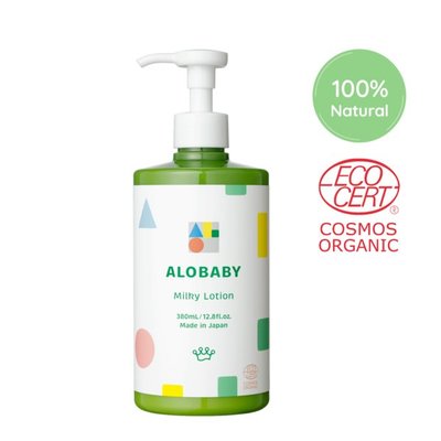 (最新包裝）日本Alobaby 寶寶牛奶潤膚乳液 (重量瓶)380g