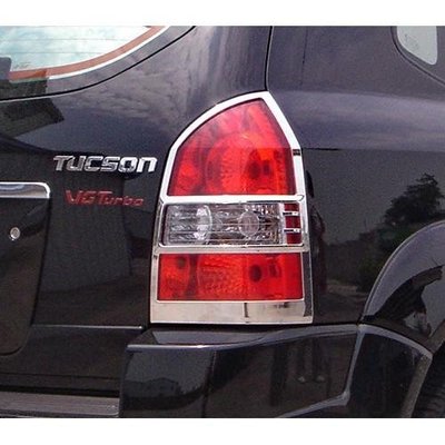 【JR佳睿精品】Hyundai TUCSON 2001-2005 鍍鉻 後燈飾框 尾框 電鍍 改裝 配件 台灣製
