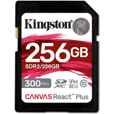 金士頓 256GB SDR2 SDXC 300M/S UHS-II 1 CANVAS React Plus 記憶卡 SDR2