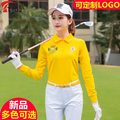 高爾夫服裝 高爾夫服裝 春季款女士長袖T恤衫運動比賽球服上衣