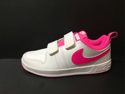 Nike 全新 運動 童鞋 Nike 白粉紅色 魔鬼氈 運動童鞋 US 3Y號