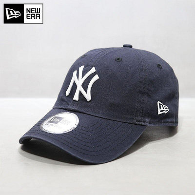 UU代購#NewEra鴨舌帽Casual Classic軟頂大標洗水做舊NY洋基隊MLB棒球帽