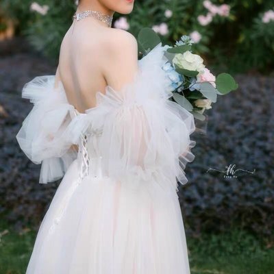 【熱賣精選】婚紗手套高級新款遮手臂短款手袖婚禮禮服拍照造型袖子新娘手套韓