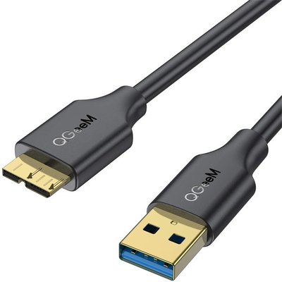 USB3.0移動硬碟數據連接線micro b usb3.0轉microb USB 3.0數據線-極巧