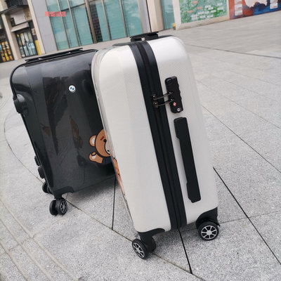 精品新款寶馬小熊行李箱男女pc商務登機拉桿萬向輪16寸20寸旅行箱禮品