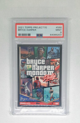 GTA bryce harper project 70 psa9 俠盜獵車手風格 聯名卡 oh shit here we go again 鑑定卡