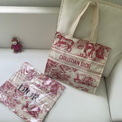 現貨Christian Dior 經典老花 動物園系列 VIP 大容量多用包 單肩包 tote包 手提包 購物包 托特包