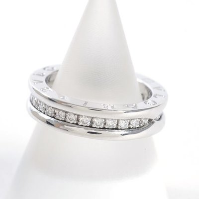 [嚴選#47+6期0利率] 寶格麗 BVLGARI 18K白金 B-ZERO1 線戒 排鑽 鑽石戒指