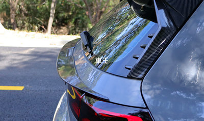 【車王汽車精品百貨】福斯 VW Golf  8 高爾夫 烤漆亮黑 中尾翼 改裝尾翼 定風翼 導流板