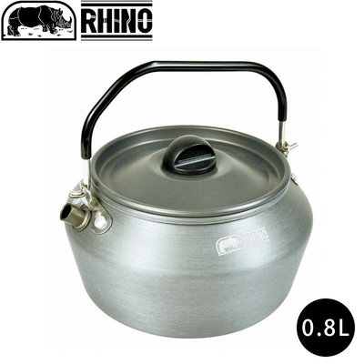 【大山野營】犀牛 RHINO K-55 鋁合金造型茶壺 0.8公升 鋁合金茶壺 咖啡壺 燒水壺 炊具 露營 野營