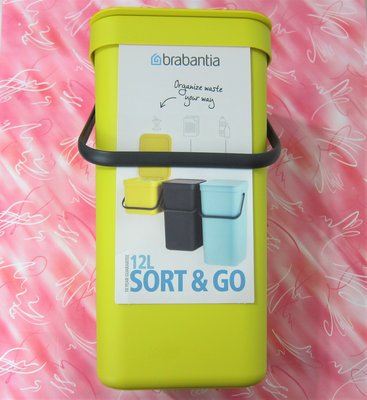 《已賣完》【Brabantia】多功能餐廚置物桶12L(黃色)/垃圾桶