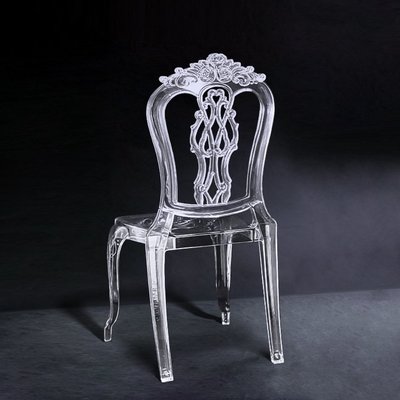 免運 直銷 亞克力魔鬼椅戶外一體時尚簡約 玫瑰靠背 公主 宮廷椅