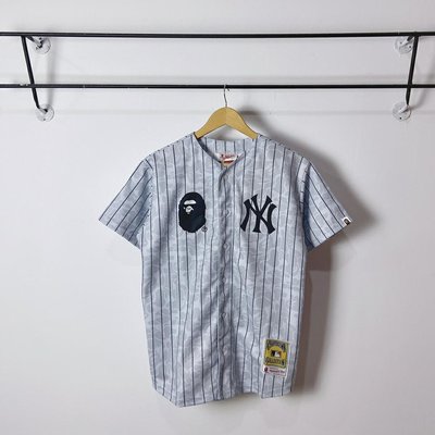 特價BAPE NEWYORK YANKEES 猿人頭洋基隊棒球襯衫