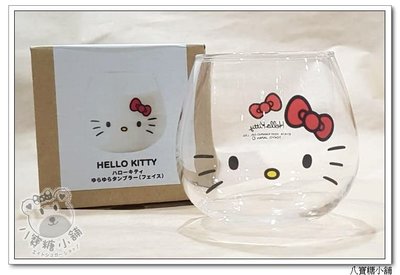 八寶糖小舖~HELLO KITTY玻璃杯 凱蒂貓牛奶杯 杯子 金正陶器 日本製 不倒翁玻璃杯 大臉款 Sanrio 現貨