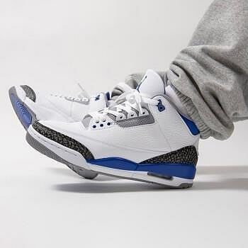 Air Jordan 3 Retro Racer Blue 三代 白藍 高幫運動籃球鞋398614-145[上井正品折扣店]