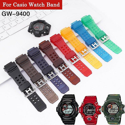 新品促銷 Gw9400矽膠錶帶,適用於卡西歐CasioGw-9400橡膠錶帶貓人系列樹脂手錶配件 可開發票