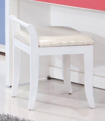 【生活家傢俱】HJS-438-10：妙麗全白化妝椅【台中家具】椅子 梳妝椅 實木椅 白色 台灣製造 布面