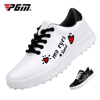 特賣-PGM 高爾夫球鞋 兒童運動鞋子 女童防水球鞋 涂鴉童鞋