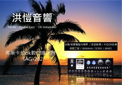 【洪愷音響】TAG TAG-202卡拉OK MP3 USB 综合擴大機 臺灣製 全機中文介面！