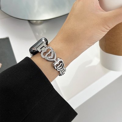 促銷打折 錶帶 手環 適用華為手環7/6/6pro表帶nfc版腕帶屬手鏈式愛心ins風個性情侶