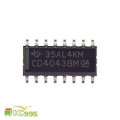 (ic995) CD4043BM SOP-16 三態 R/S 鎖存觸發器 邏輯 IC 芯片 壹包1入 #8470