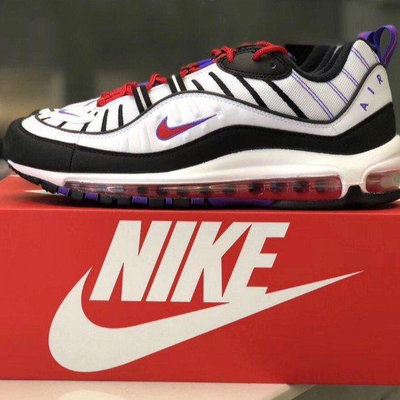 【小明潮鞋】耐克Nike Air Max 98 黑紫 猛龍配色 氣墊 增高 防滑耐吉 愛迪達
