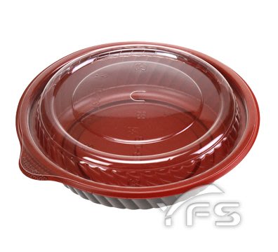 圓形餐盒TB-06B(紅)(540ml) (年菜盒/煲湯鍋/魚翅羹/佛跳牆/海鮮/丼飯/塑膠便當盒)