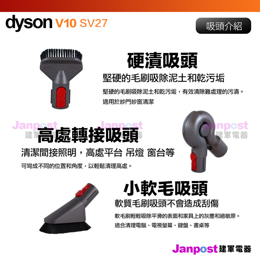 建軍電器Dyson Cyclone V10 SV27 absolute 無線手持吸塵器兩年保固