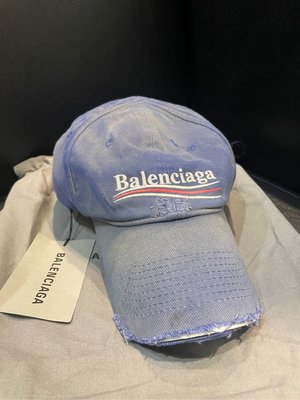 【EZ兔購】正品 Balenciaga 巴黎世家 可樂 刷舊 破損 男女同款 帽子 現貨