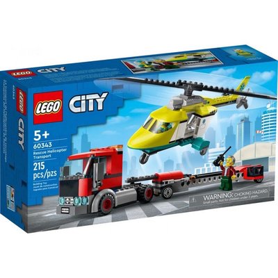 LEGO 樂高 60343 城市 City 救援直升機運輸車