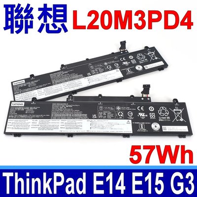 LENOVO 聯想 L20M3PD4 原廠電池 ThinkPad E14 E15 L20C3PD4 L20D3PD4