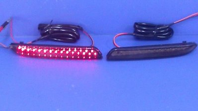 小亞車燈╠ 全新高亮度 HONDA  JAZZ FIT 09 10 11 12年 燻黑雙功能後保桿LED反光片.