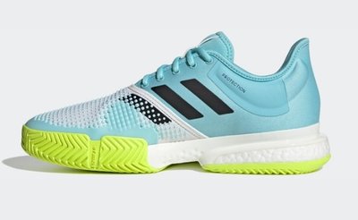 adidas SoleCourt M Primeblue 藍白綠 中底 舒適 網球 時尚 耐磨 跑步 慢跑鞋FX1729