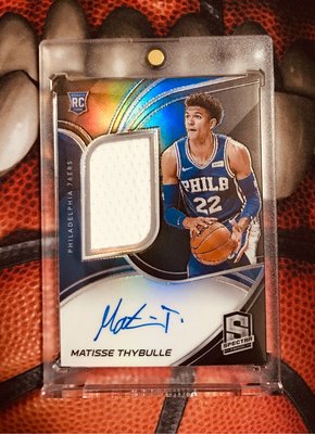 Matisse Thybulle 2019-20 Spectra Rookie Game Worn Patch Auto on card #050/149 RC